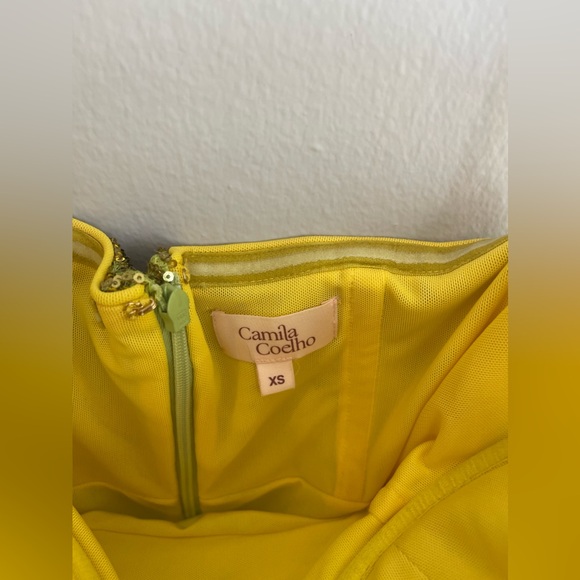 The Alix Earle dress! Camilla Coelho Mackenzie Dress in Limoncello from REVOLVE - Picture 6 of 7